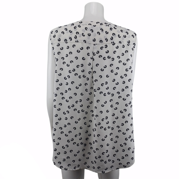 TALBOTS Sleevless Shell Vneck Ruffle Front - Picture 6 of 12